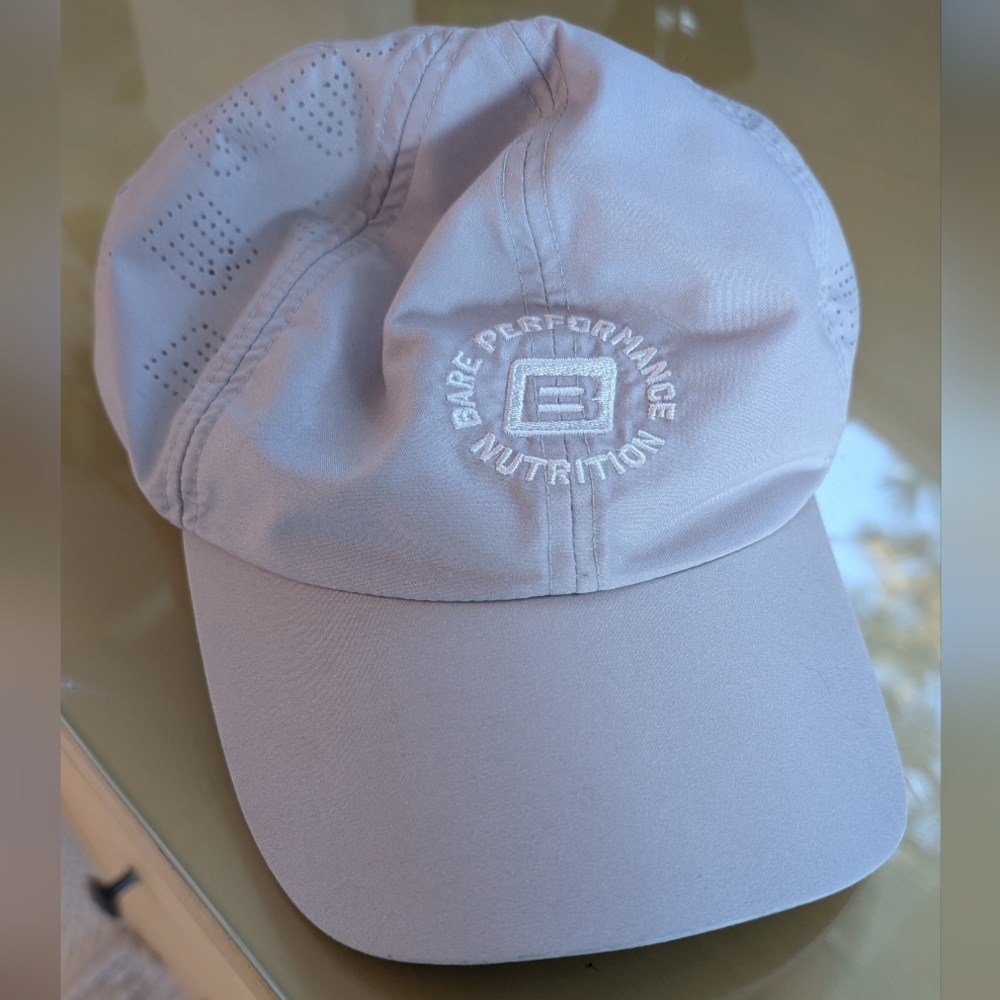 Bare Performance Nutrition Light Gray Athletic Hat Cap